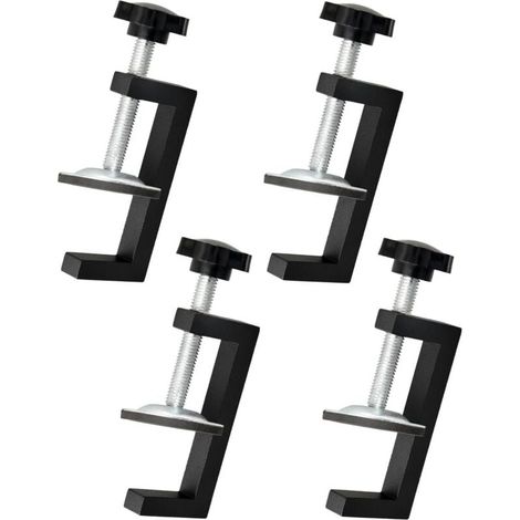 4 Pièces Serre Joint Kit, Plage de Serrage 10-57mm Pince G Réglable, Serre Joint Menuisier Clip de Fixation, Outils Accessoires pour Pince de Table, Convient pour la Fixation Du Bois, Des Table (1/4)