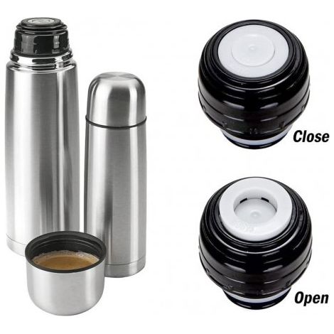 Bottiglia termica in acciaio inox 750 ml, borraccia per bevande calde e fredde