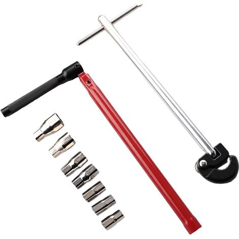 Clé à Molette pour Évier et Robinet, Outil de Démontage et Serrage Multifonction pour Cuisine, Salle de Bain et WC, Douille Réglable pour Tuyauterie-x (1/3)