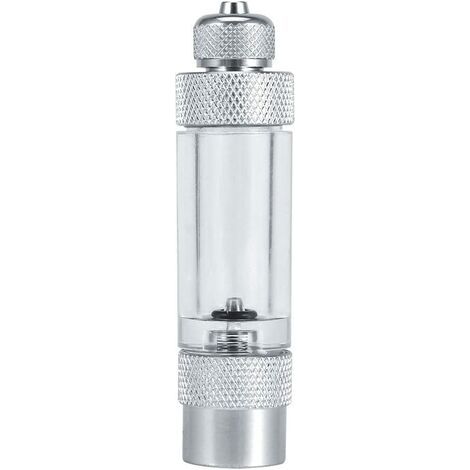 Aquarium Inline CO2 Bubble Counter With Aluminum Check Valve Single Double Head Non-Return Bubble Counter Fish Tank Tool (Single Head) (1/5)