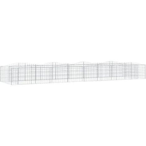 Macetero elevado, fabricado en hierro galvanizado, versátil para uso exterior, color plata. (1/2)