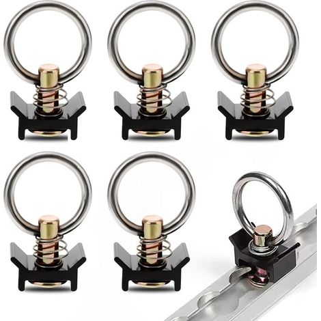 10 Pièces Rail Arrimage Anneau, d'extrémité pour Rail Aero 900 daN Rail Arrimage Ferrures pour Camionnette, Rail D'arrimage Aéronautique (1/5)
