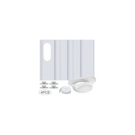 Kit de fenêtre pour climatiseur portable – Panneau en PVC renforcé – Réglable de 43 à 140 cm – Joint d'étanchéité inclus (1/5)