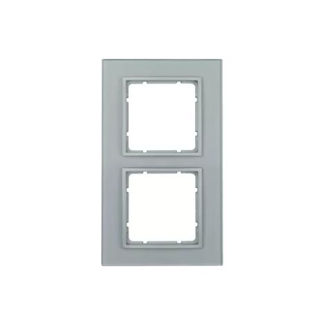 Berker Rahmen 2fach B.7 Glas alu 10126414 (1/2)