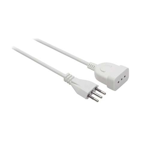 PROLUNGA LINEARE - BIANCO 2P+T 10A n°XMMQ 3X075 MT 3- 2 pezzi