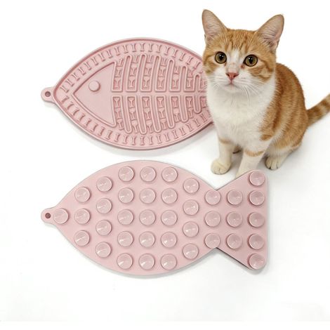Likmat - Alfombra Para Lamer - Estimulación Sensorial Para Gatos Y Perros - Diseño De Peces - 2 Unidades (1/5)