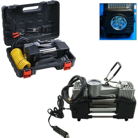 TRADE SHOP - Compressore 2 Cilindri 12v 85lt 150psi Auto Moto Torcia Viaggio Casa + Valigetta - (1/4)