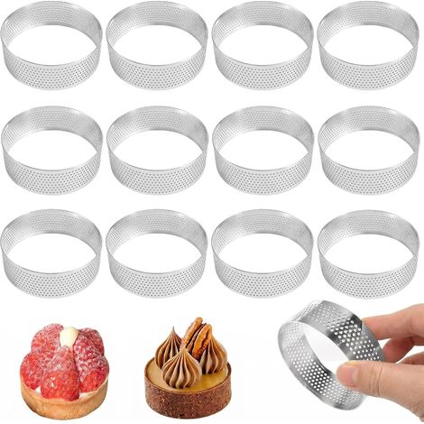 12 Pieces 6 cm 430 Pastry Circle Cake Mould (1/5)