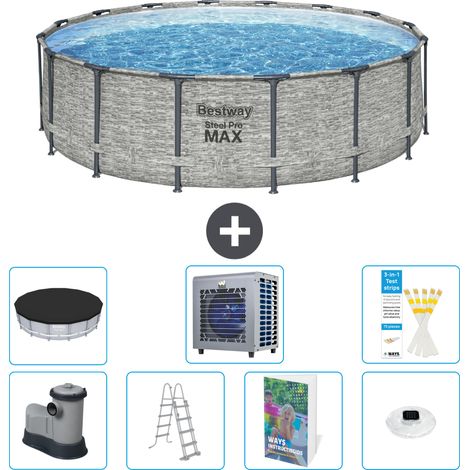 Bestway Piscina Bestway Steel Pro MAX Redonda - 488x122 cm - 8-piezas  S523 (1/4)
