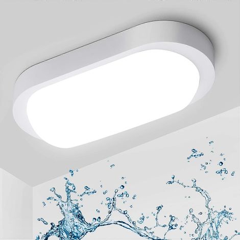 Applique murale LED 15 W, plafonnier ovale, IP54, 4000 K, éclairage pour cave et pièces humides (1/4)
