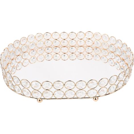 plateau à bijoux ovale en fer et cristal idéal pour (1/5)