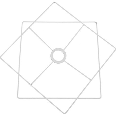 Cadre d'abat-jour en fer, anneau de fixation carré E27, support d'abat-jour de 30 cm (1/5)