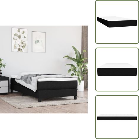 Matelas de lit à ressorts ensachés Noir 90x200x20 cm Tissu - Matelas À Ressorts Ensachés - Matelas Confortable - Matelas Noir - Matelas Double - Literie