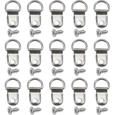 100 Crochets Muraux pour Cadres Photo avec 100 Vis - Support Suspendu (1/4)