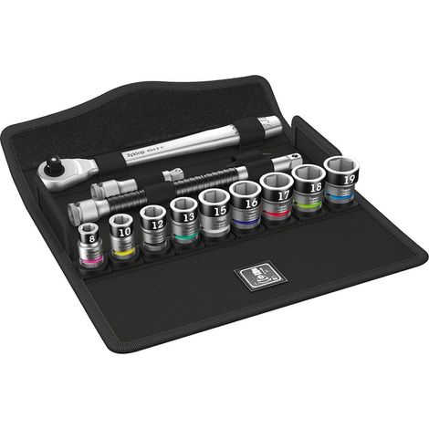 Set de llaves de vaso con función de retención Zyklop 3/8" WERA 8100 SB HF 1 (13 piezas) (1/2)