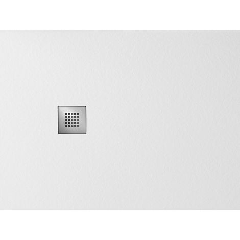 Receveur de douche en marbre cultivé MITIA, rectangulaire 120x100cm, blanc (1/4)