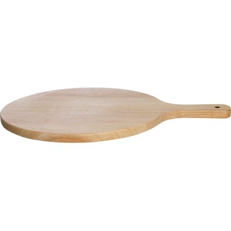 Allgrill Holzbrett mit Handgriff für Pizza und Flammkuchen Ø 30x1,5 cm Serviertablett
