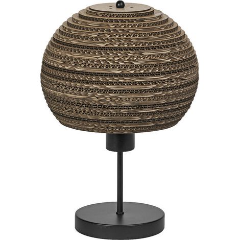 [GEBRAUCHT] B-Ware OSRAM Tischleuchte Lampe Decor E27 LED Wellpappe Braun 39cm Höhe 4099854453915 (1/2)