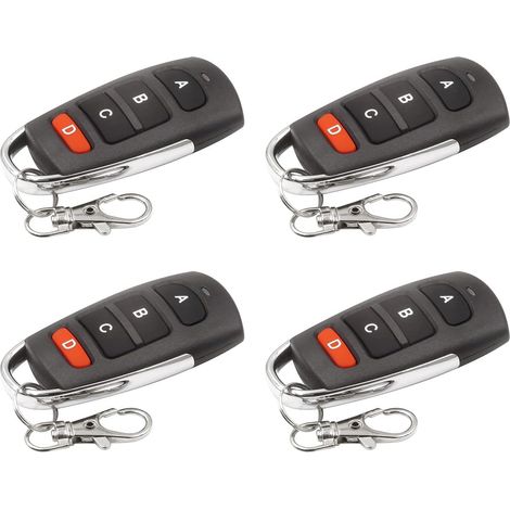 Télécommande Universelle - 433,92 MHz - Compatible Code Fixe Et Apprenant - Pour Porte Volet Roulant Porte Télescopique Porte Garage - 4 Unités (1/5)