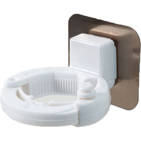 Support de salle de bain douche shampoing support sans poinçon ménage support de rangement auto-adhésif gel douche support de rangement accessoires de salle de bain blanc (1/3)