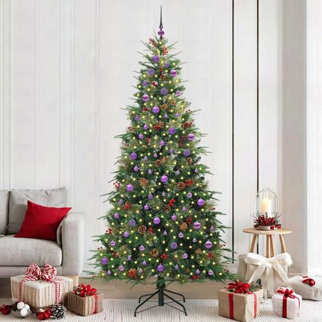 Künstlicher klappbarer Weihnachtsbaum Grün 240 cm PE und PVC (1/5)