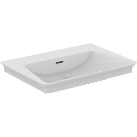 Ideal Standard La Dolce Vita - Lavabo, 66x47 cm, con troppopieno, senza foro per rubinetto, bianco E270001