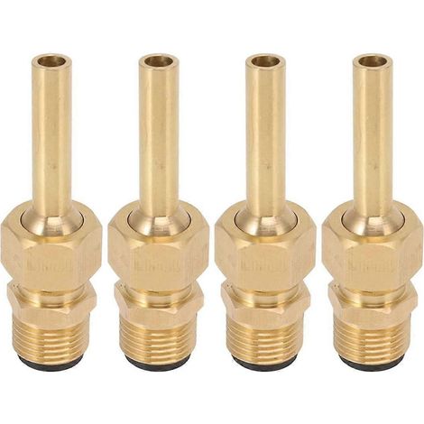 Lot de 4 buses de fontaine à jet direct en cuivre, buse unique pour fontaine de bassin, têtes de rechange pour fontaine 1/2 po (1/5)