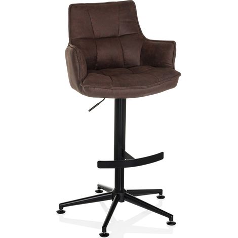 Barhocker / Barstuhl SOLAO LIFE HIGH Stoff braun hjh LIVING (1/5)
