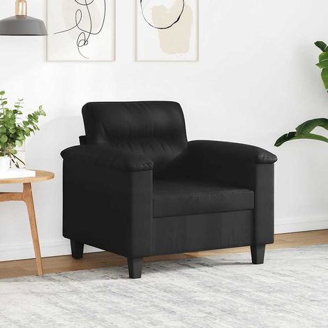 Chaise de canapé noir 60 cm tissu microfibre (1/5)
