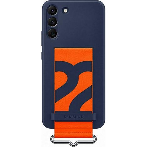 Funda para Samsung EF-GS906TN S22+ S906 azul marino/azul marino, cubierta de silicona con correa (1/2)