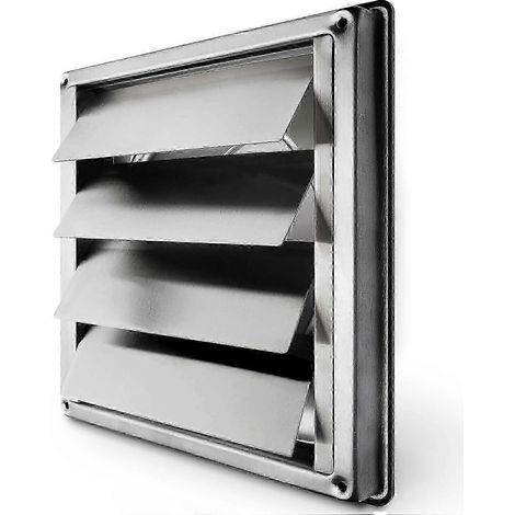 Grille de hotte en acier inoxydable de 150 mm résistante aux intempéries avec fonction de fermeture automatique (1/5)