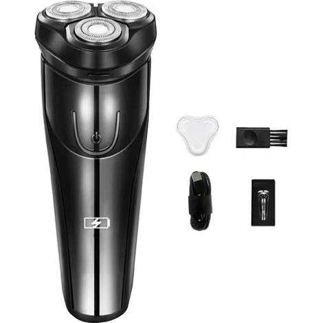 Tondeuse à barbe électrique 3 têtes étanche puissante faible bruit portable pour hommes (1/5)