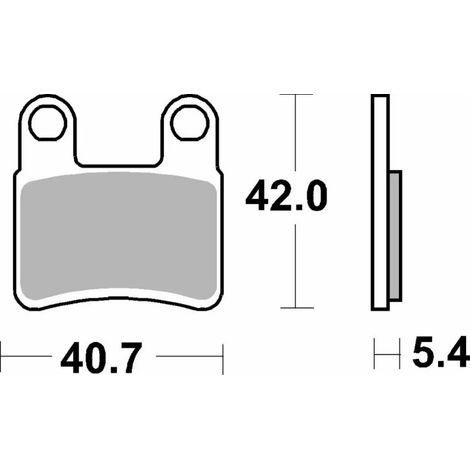 Pastillas de freno SBS KH257/2 (pastilla de freno de estacionamiento) para Kymco Maxxer / MXU '08-'14 Street Standard Ceramic Black
