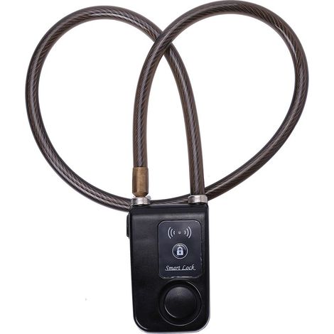 Serrure intelligente Bluetooth, contrle par application, chane d'alarme antivol avec alarme 105dB (noir) (1/4)