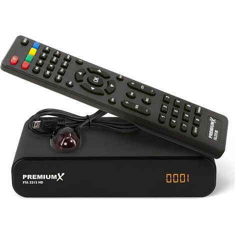 Satellite Receiver – DVB-S2 Digital Satellite Receiver, Compatible with Unicable, HDMI and SCART, USB Media Player, Compact German Transmitter Pre-Installed (1/5)