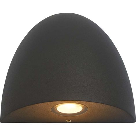 Wandlampe Wandleuchte Außenlampe LED Fassadenleuchte Gartenlampe schwarz H 10 cm
