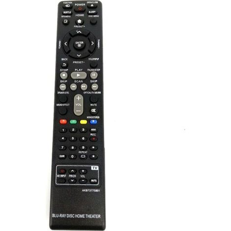 Mando a distancia de repuesto AKB73775801 para reproductores de Blu-ray LG BH5140S, BH5140, LHB655, BH4030S, BH6530TW, BH5440P y LHB655FB para cine en casa. (1/4)