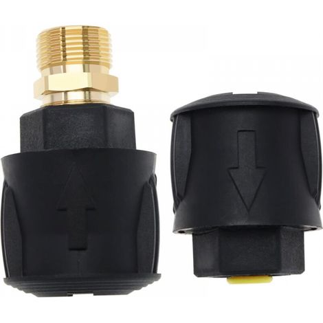 1 ensemble Raccord Rapide à Haute Pression Remplacement Compatible avec Karcher K2-K7 Tuyaux à Raccord Rapide Adaptateur de Tuyau de Nettoyeur Haute Pression en Plastique (1/5)