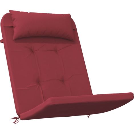 Cojines para silla Adirondack 2 uds tela Oxford rojo tinto vidaXL