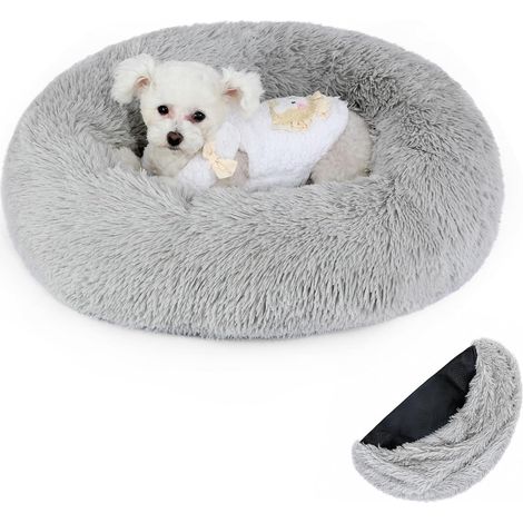 Panier Chat Rond Dehoussable et Lavable 60 cm gris