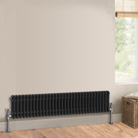 Warmehaus Traditional Black Radiator Double Column 300 x 1460mm (1/5)