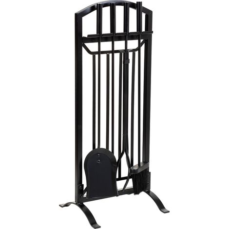 Herramientas para la chimenea de metal negro set 5pcs  31x27x75.8h cm (1/5)