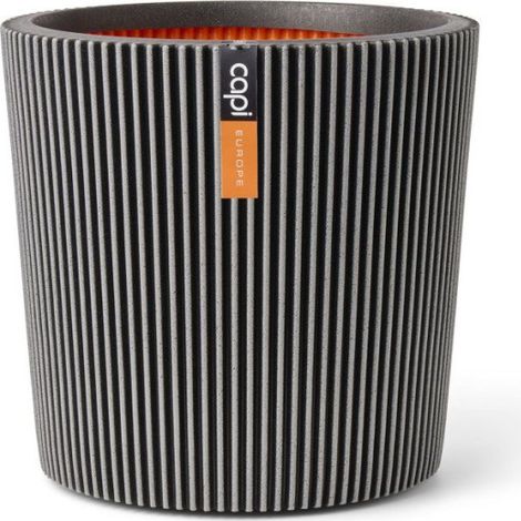 Vase conique - CAPI EUROPE - Groove NL - 45 x 41 cm - Anthracite