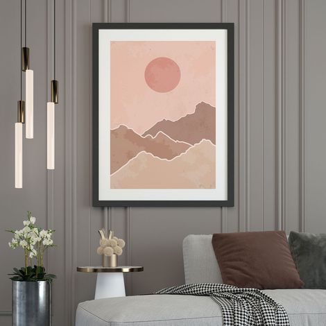Affiche / Poster - Paysage Boho - 21x29,7 cm - Bordure blanche (1/5)