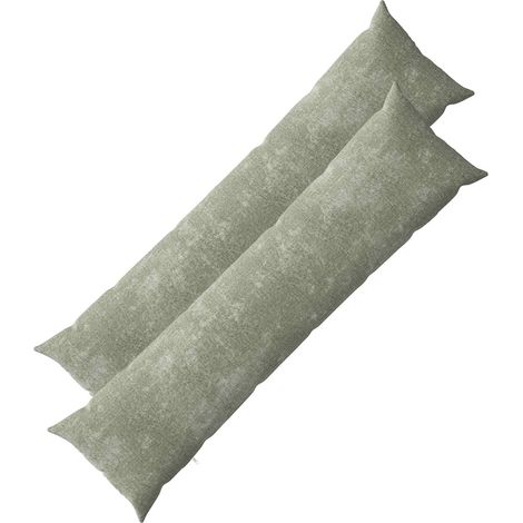 vidaXL Federa 2 pz HEERLEN Verde 40 x 145 cm Tessuto Chenille