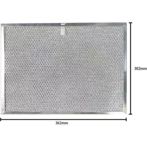 Filtre à graisse pour hotte aspirante, filtre en aluminium BPS1FA30 362 x 302 mm, filtre lavable haute efficacité, kit de remplacement d'accessoire pour hotte de cuisine