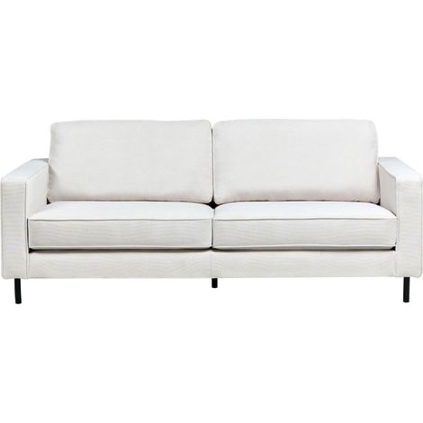Sofa 3 Seater SAVALEN Fabric Off-White (1/5)
