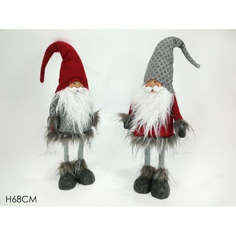 Babbo natale h68 per decorazioni addobbi natalizi da vetrina negozi casa albero (1/5)