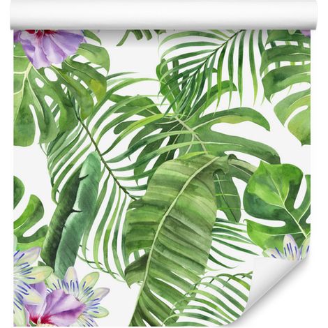 Papel pintado de hojas de moda para salón y dormitorio, 50x1000 cm. (1/5)