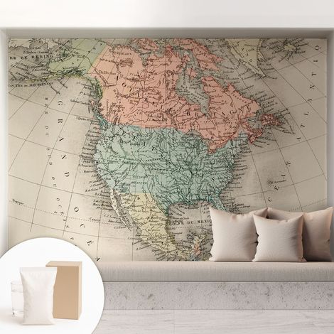 Carta Da Parati In Vlies - Fotomurale - Decorazione Paretie - Per Camera Da Letto - Per Soggiorno - Con Colla Gratuita Mappa storica 208x146 cm (1/5)